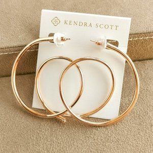 Kendra Scott Myles / Hoop Earrings Rose Gold NEW